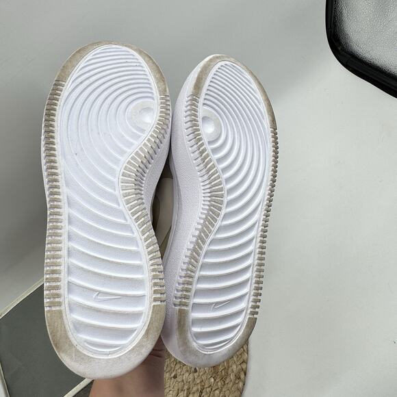 Nike Women Court Vision Alta Sneakers 7.5 Cream Greige* Minimalist Capsule Bloke - Picture 5 of 8